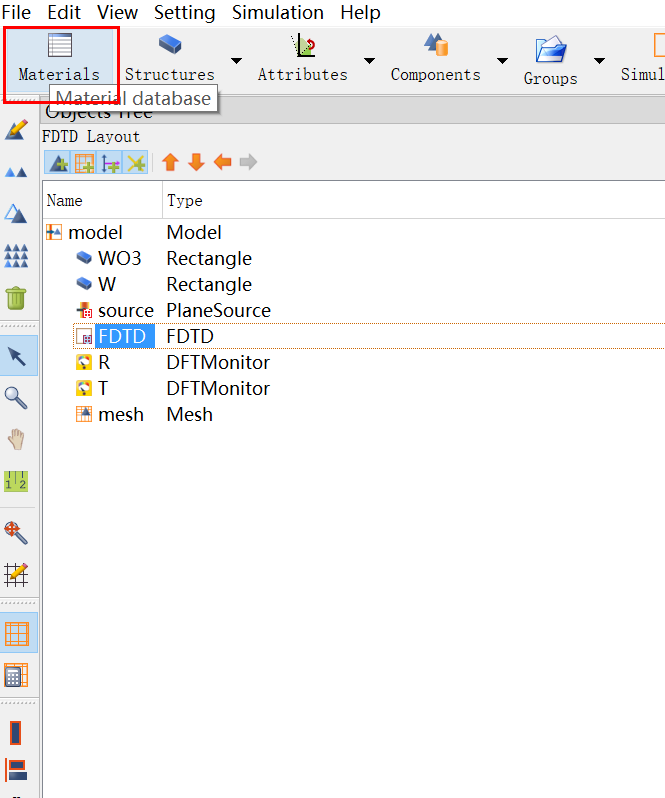利用FDTD的参数扫描分析薄膜中WO3层厚度对反射率影响的图2